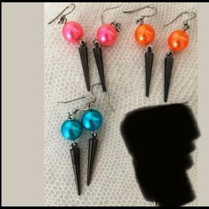 Joomi Lim gunmetal spike earrings. Color choice.